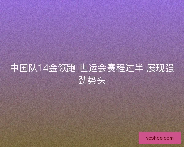 中国队14金领跑 世运会赛程过半 展现强劲势头 中国队14金领跑 世运会赛程过半 展现强劲势头